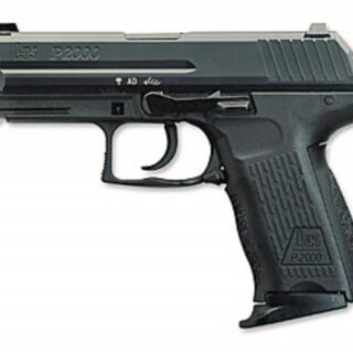HK, P2000, V2, LEM-Double Action, Semi-automatic, Polymer Frame Pistol, Compact, 40 S&W, 3.66" Barrel, Matte Finish, Black, 3 Dot Sights, Decocker, 12 Rounds, 2 Magazines