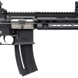 HK, HK416, 22 LR, Blowback Action, 8.5" Threaded Barrel, Aluminum Frame, Black, Synthetic Grip, 10Rd, 1 Mag, M-Lok RIS Rail, Right Hand, Front/Rear Flip Sights