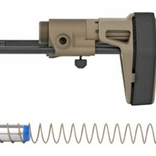 Maxim CQB Pistol/PDW Brace AR15, Gen 6, Standard Buffer, No Proprietary Bolt Carrier Required, SB15 Pistol Stabilizing Brace, Flat Dark Earth