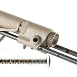 Maxim CQB AR15 Rifle Stock Aluminum Flat Dark Earth Silent Captured, Spring Standard