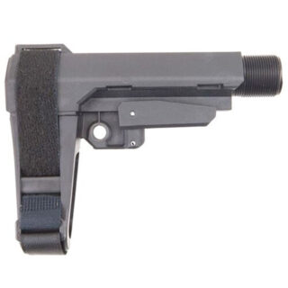 SB Tactical SBA3 Stabilizing Brace, 5 Position Adjustable, Includes 6 Position Carbine Receiver Extension, Gray Color