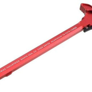 Strike Industries AR Charging Handle, Aluminum, Red Hard Anodized