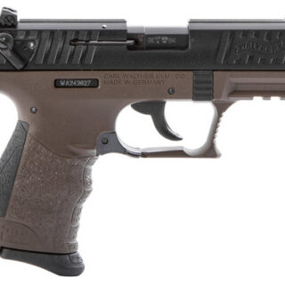 Walther P22 Q 22LR, 3.42", OD Green Interchangeable Backstrap Grip and Frame, Black Slide, 10rd