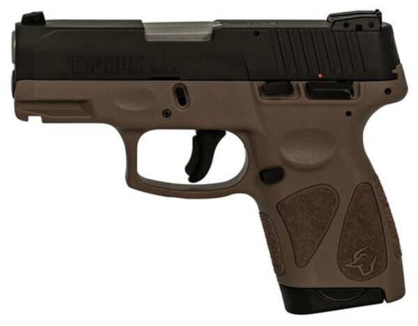Taurus G2S, 9mm, 3.26" Barrel, 7rd, Black Slide, Brown - Image 2