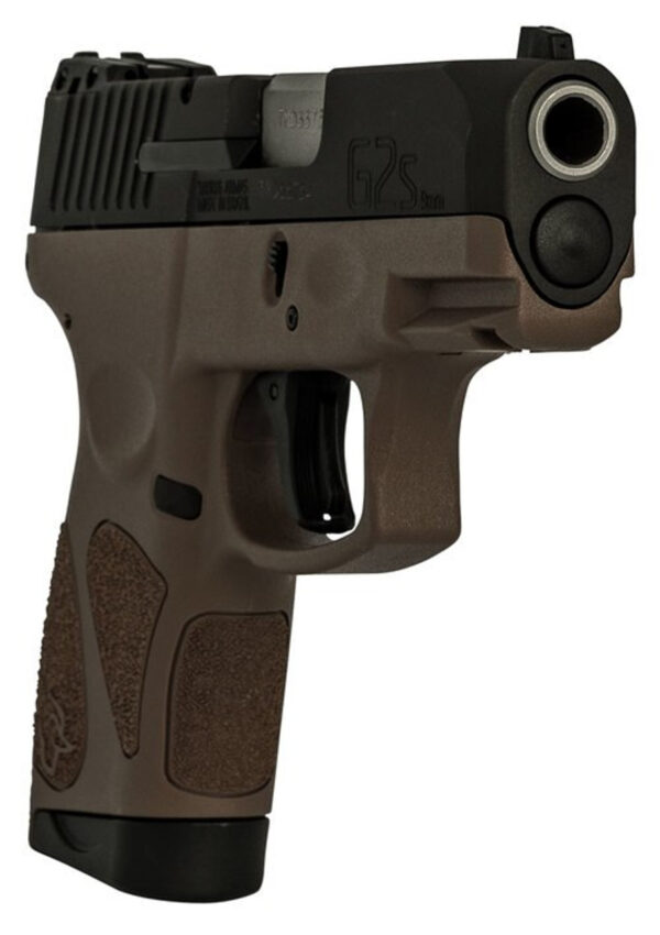 Taurus G2S, 9mm, 3.26" Barrel, 7rd, Black Slide, Brown - Image 3