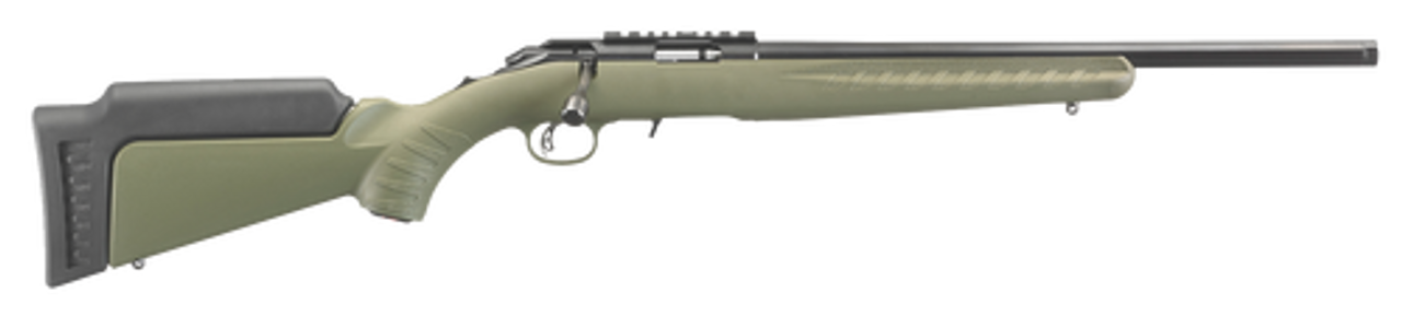 Ruger American Rifle Predator Bolt 22 WMR 18" Threaded Barrel,, Synthetic ODG Stock Blued, 9 rd - Image 2