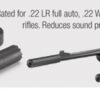 Ruger Silent-SR 22LR Silencer Titanium 1/2x28 Black Cerakote Finish - Image 2
