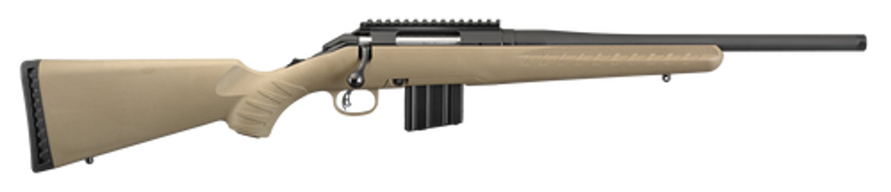 Ruger American Ranch Compact 350 Legend, 16.38" Barrel, Synthetic Flat Dark Earth Stock Black, 5rd