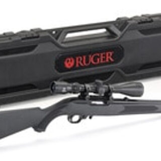 Ruger 10/22 Carbine 22 LR, 18.5" Barrel, Satin Black, Alloy Steel Receiver, Black Synthetic Stock, With Viridian EON 3-9x40 Scope and Ruger Case, 10Rd Rotary Magazine