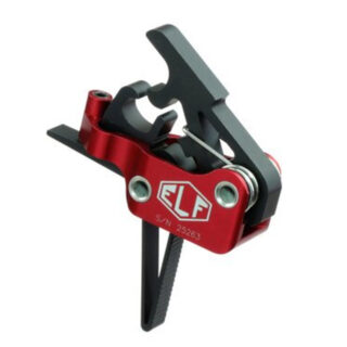 Elftmann Tactical 3-Gun Trigger, Straight, Drop-In, 2.75-4lbs, Black/Red