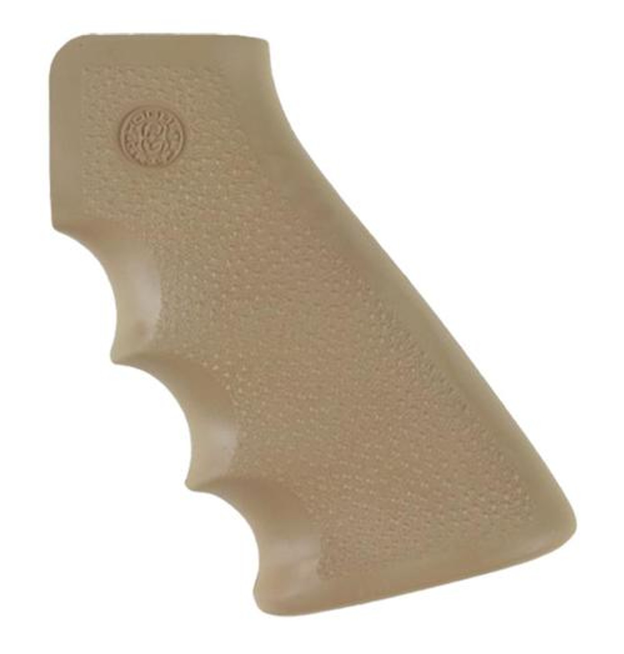 Hogue AR-15 Overmolded Rubber Grip, Finger Grooves Matte Desert Tan