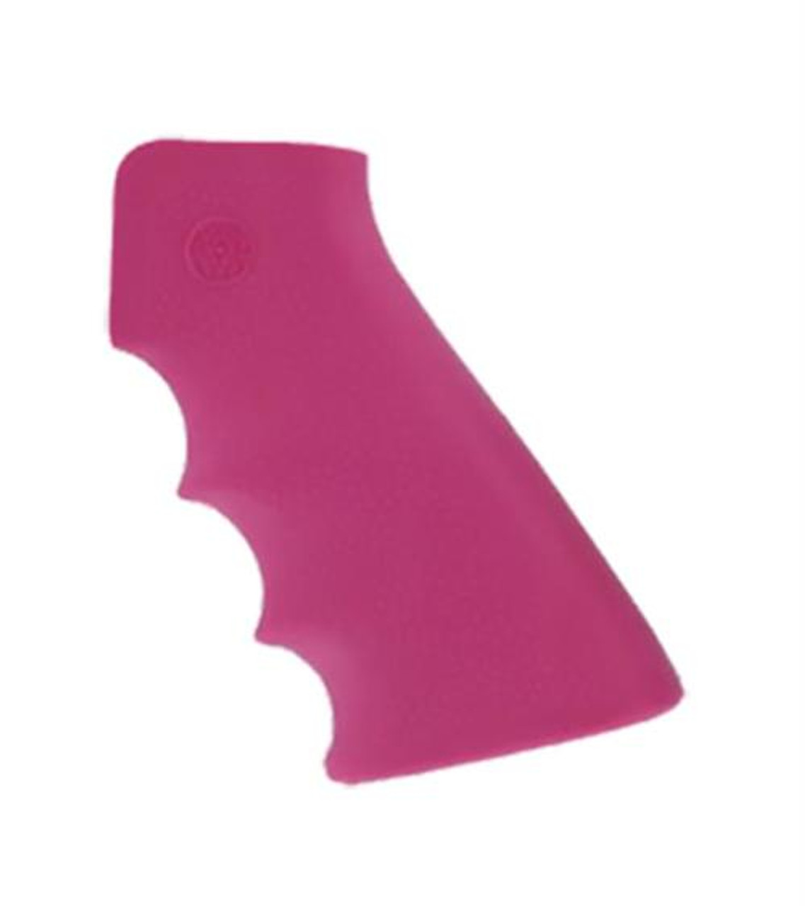 Hogue AR-15 Overmolded Rubber Grip, Finger Grooves Matte Pink