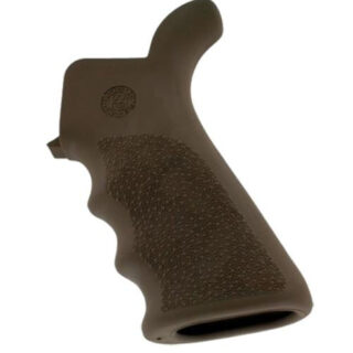 Hogue AR-15 Rubber Grip Beavertail, Finger Grooves Matte Desert Tan