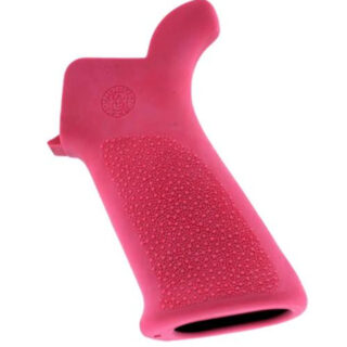 Hogue AR-15 Rubber Grip Beavertail No Finger Grooves Rubber Pink
