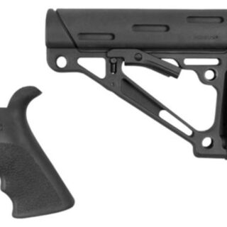 Hogue OverMolded Kit, Black Color, Pistol Grip with Beavertail and Finger Grooves, Mil-spec Collapsible Stock, Fits AR-15