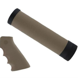 Hogue AR-15 Finger Groove Grip, Forend Matte Desert Tan Rubber/Aluminum
