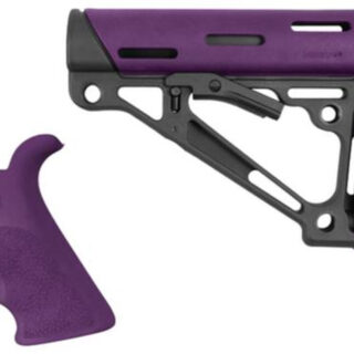 Hogue AR-15/M16 Collapsible Buttstock Kit With Finger Groove Beavertail Grip Purple