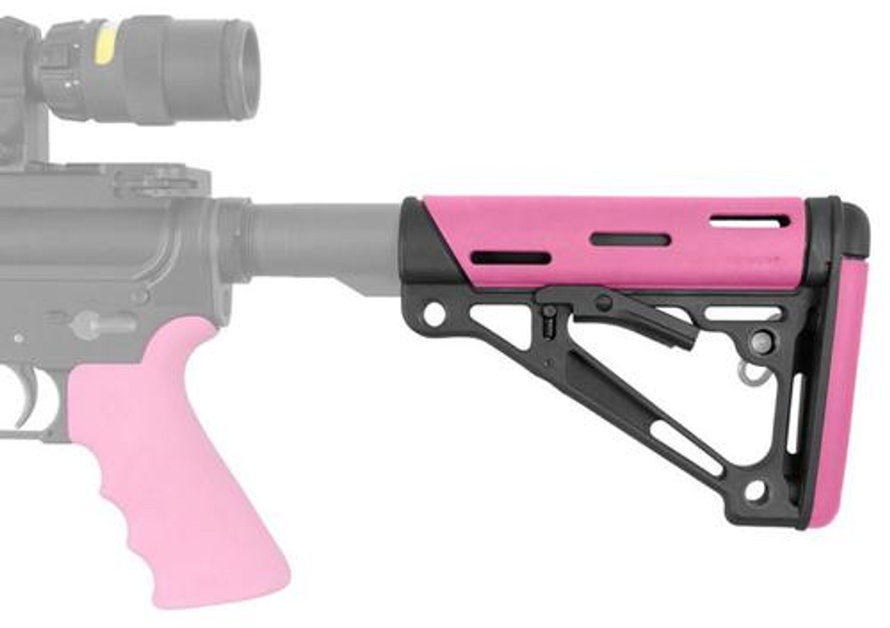 Hogue AR-15 Rifle Polymer Pink Buttstock