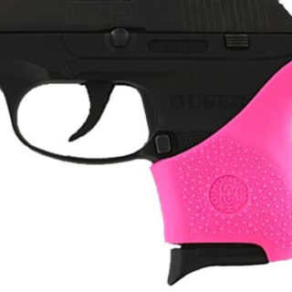 Hogue Ruger LCP HandAll Grip Sleeve, Crimson Trace Button Pink Rubber