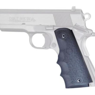 Hogue 1911 Goverment Rubber Grip, Finger Grooves Black