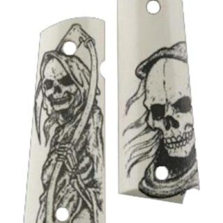 Hogue Govt Ivory Poly Grim Reaper Grip Panels