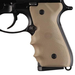 Hogue Beretta 92/96 Series Rubber Grip, Finger Grooves Desert Tan