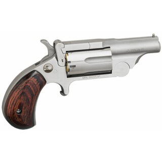 North American Arms Mini Revolver, Ranger II, Revolver, 22 WMR, 1.625", Full Ribbed Barrle, Full Bead Blast, Rosewood Grips, Fixed Sights, 5Rd, Break Open Cylinder