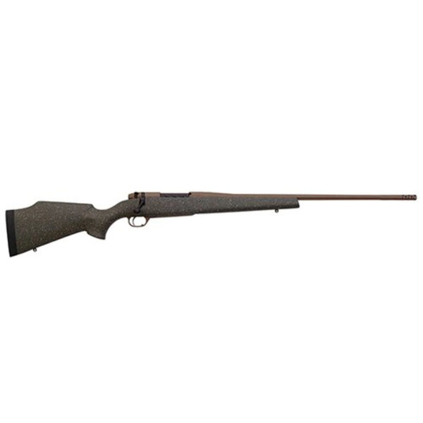 Weatherby Weatherby, Mark V, Weathermark LT, 6.5-300 Weatherby, 28" Steel Barrel, Green Black And, Flat Dark Earth, Fiberglass Stock, Right Hand, 3Rd