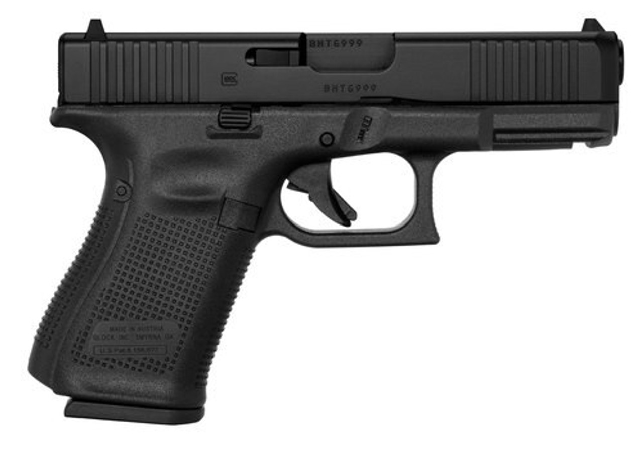 Glock G19 Gen5 9mm, 4.9" Barrel, Glock Night Sights, 10rd