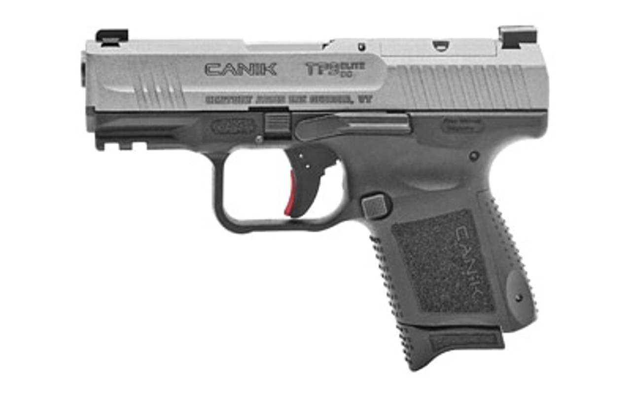 Canik TP9 Elite SC 9mm, 3.6" Barrel, OR, Gray Slide, Black Frame, 12rd/15rd