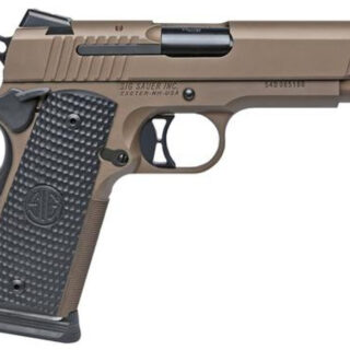Sig 1911 45 ACP 4.2", Emperor Scorpion, Flat Dark Earth, Siglite, Black, Fastback, 8rd