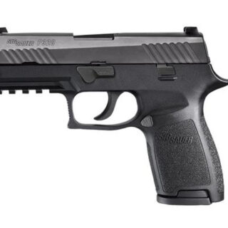 Sig P320 45 ACP 3.9In Nitron Black, Striker Siglite Modular Polymer Grip (2) 9RD Steel MAG Rail