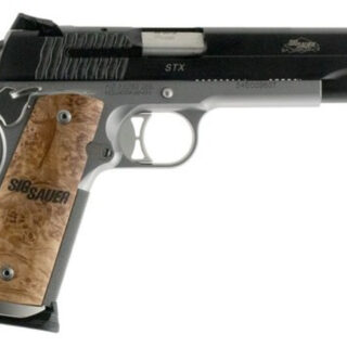 Sig 1911 STX, 45 ACP, 5" Barrel, Burled Maple Grips, Massachusetts Legal, 8rd