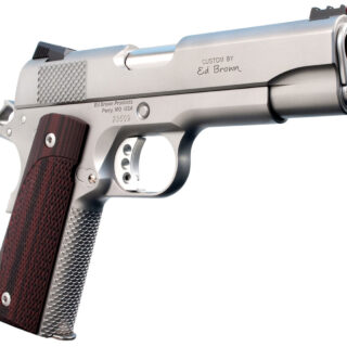Ed Brown Kobra Carry, 1911, Commander, 45ACP, 4.25" Barrel, Bobtail Frame, G10 Grips, Matte Stainless, Thumb Safety, Black Fixed Rear Sight, Orange HD XR Front Sight, Recessed Slide Stop, 7Rd, 2 Magazines