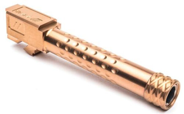 Zev Tech Barrel Glock 19, Dimpled, Bronze, Threaded