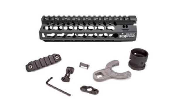 Bravo Company, Alpha Keymod Rail, Fits AR Rifles, 7", Aluminum Alloy, Black, Includes BCM KeyMod Sling Mount and a BCMGUNFIGHTER KeyMod Nylon Rail