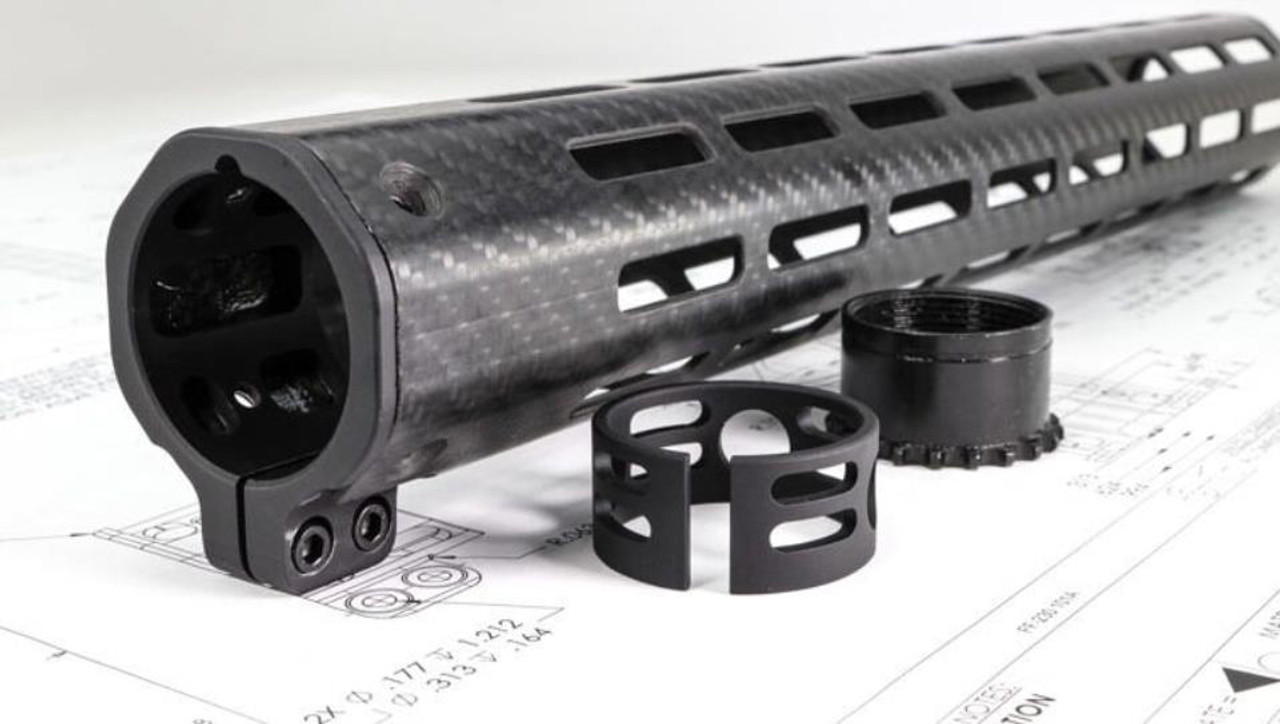 Faxon Streamline Carbon 13" M-Lok Handguard Anodized