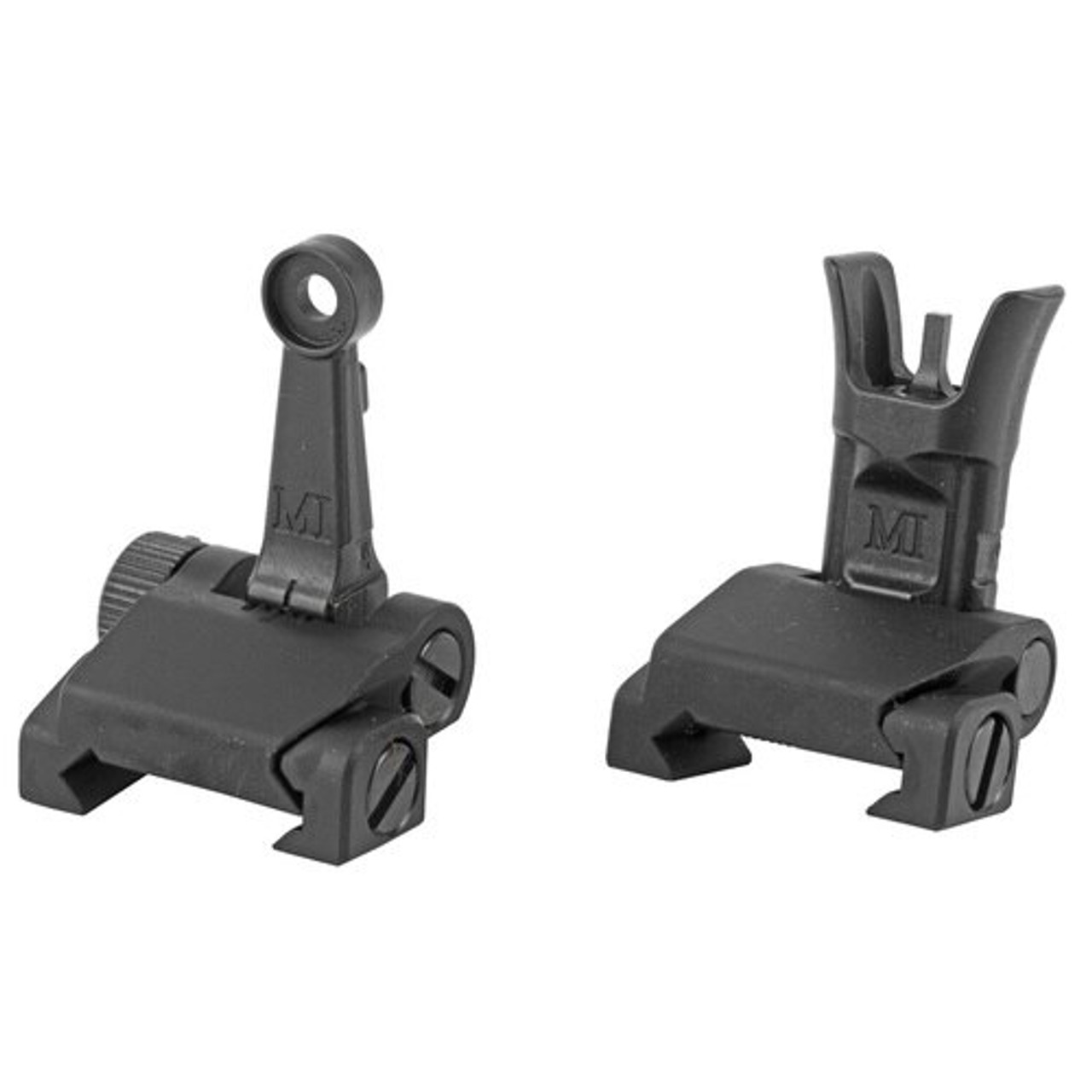 Midwest Combat Rifle Sight Set, Adjustable Front and Rear Sight, Low Profile, Flip-Up, Includes A2 Sight Tool, Black - Image 2