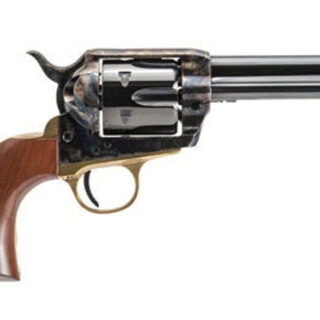 Cimarron Pistolero Revolver, Single Action, 357 Mag/38 Special, 4.75" Barrel, Steel Frame, Black, Walnut Grips, 6Rd PPP357