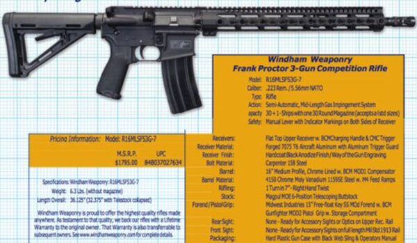 Windham Weaponry 3 Gun Competition Frank Proctor Edition 5.56/223 16" Barrel, 30 R Mag - Image 2