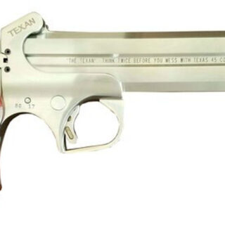 Bond Arms, The Texan, Derringer, 410 Ga 3"/45 Long Colt, 6" Barrel, Stainless Steel, With Trigger Guard, Fixed Sights, Rosewood Grips, 2Rd