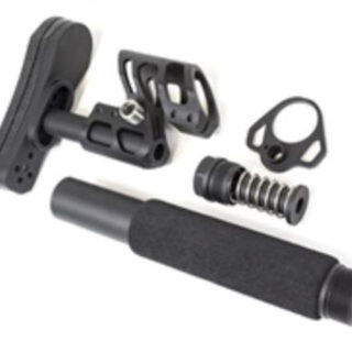 Odin Works Zulu Adjustable Stock, Padded Pistol Buffer Tube, Back Plate - Black