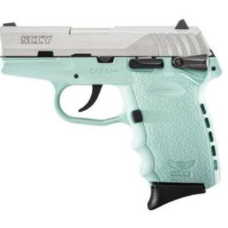 SCCY CPX-1 9mm, 3.1", 10rd, Robin Egg Blue Frame, SS Slide