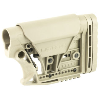 Luth-AR MBA-3 Carbine Stock, Fits AR-15 & AR-10 Commercial and Mil-Spec Buffer Tubes, Flat Dark Earth, Adjustable Cheek Piece and Length of Pull