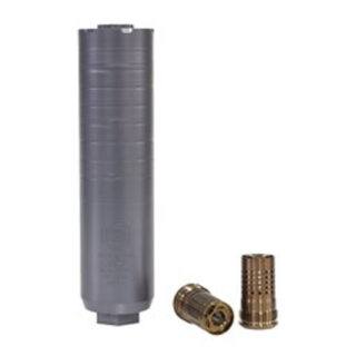 Q Trash Panda Rifle Suppressor, 1.75" Diameter, 6.91" Length, 7.62/300Blk/300 Win, Titanium, Black, Quickie Fast Attachment