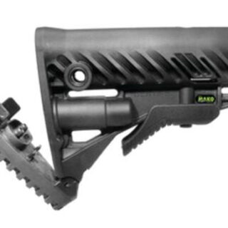 Mako Group Ar-15/M4 Stock With Battery Storage And Rubber Buttpad Black