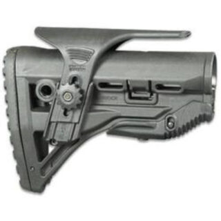 Mako GL-Shock AR-15 Recoil Reducing Stock, Cheek Riser, Black Polymer