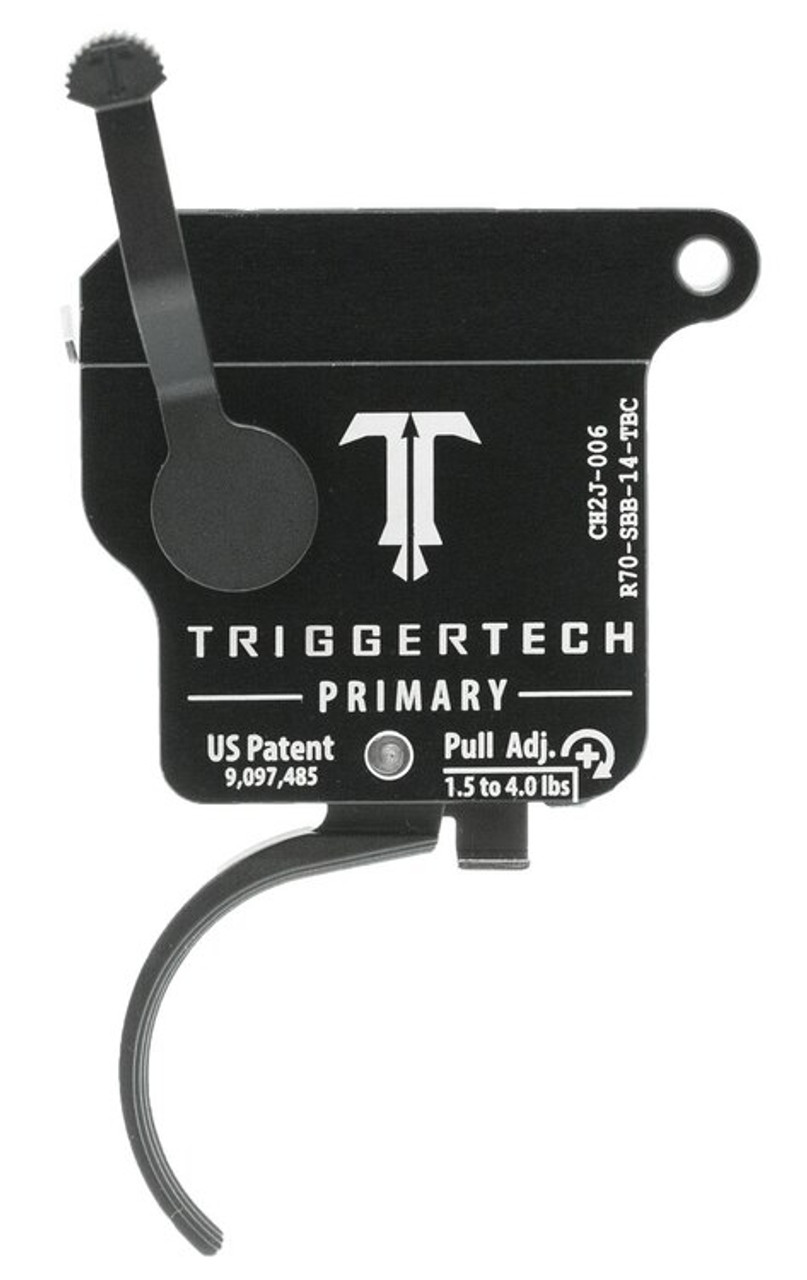 TriggerTech Primary with Bolt Release Remington 700 Single-Stage Traditional Curved 1.50-4.00 lbs, Black