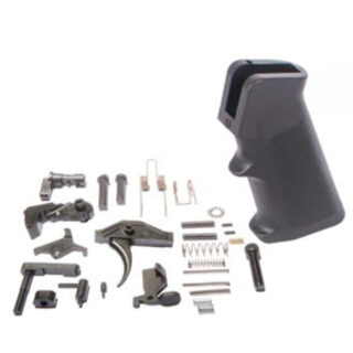 ATI AR15 Complete Lower Parts Kit, Nano Composite Parts, Black Pistol Grip