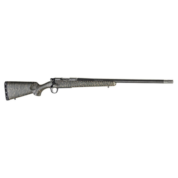 Christensen Arms Ridgeline 300 RUM, 26" Carbon Fiber/Threaded Barrel, Natural Stainless, Green with Black/Tan Webbing Stock, 3rd